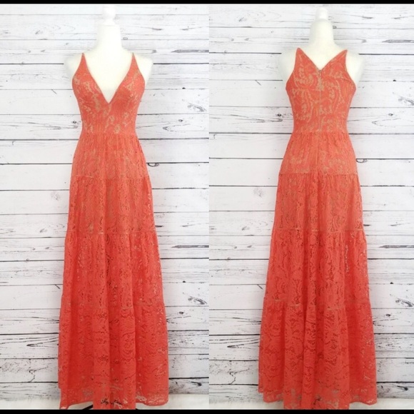 dress the population melina lace maxi